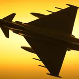 Jet against an evening sky