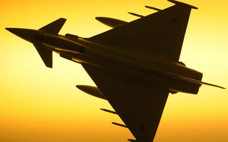 Jet against an evening sky