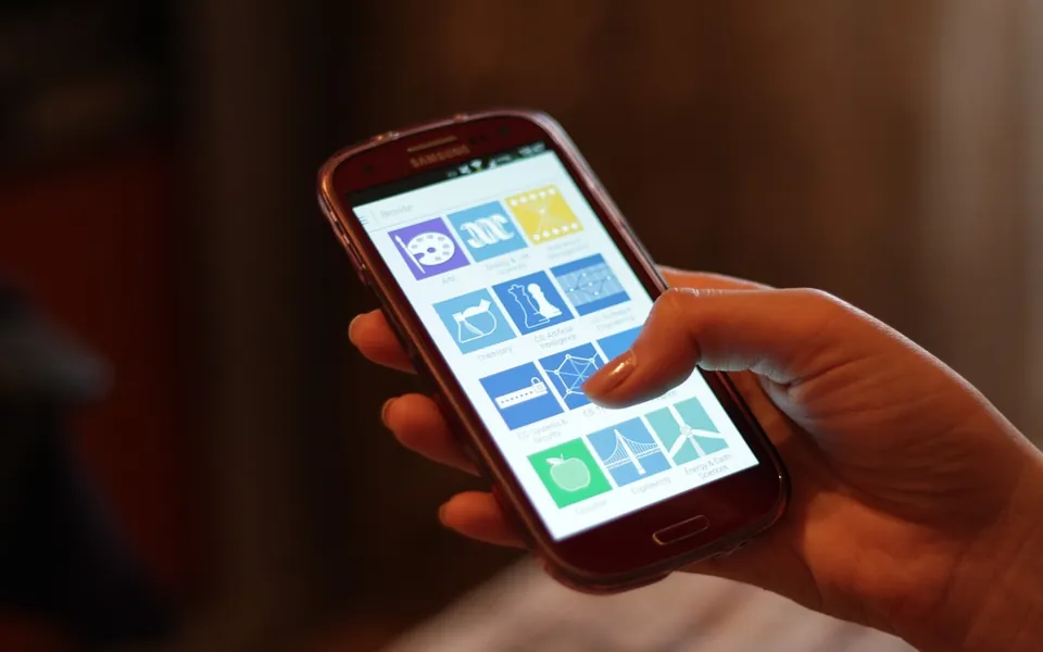 Playing on a smartphone
